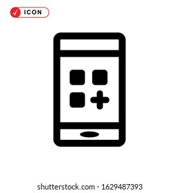 smartphone icon or logo isolated sign symbol vector illustration - high quality black style vector icons
