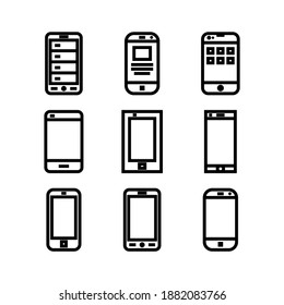 smartphone icon or logo isolated sign symbol vector illustration - Collection of high quality black style vector icons
