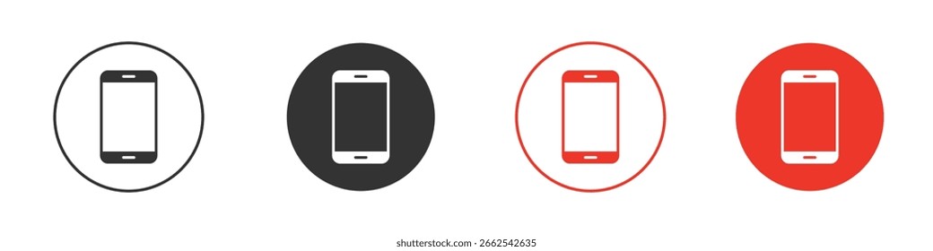 Smartphone icon for logo, vector sign symbol for design