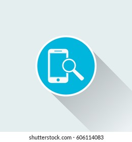 smartphone icon with long shadow