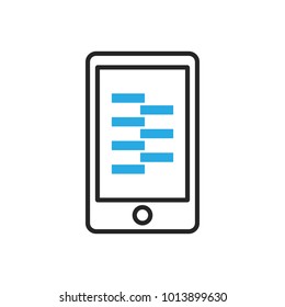 Smartphone icon. Mobile compress data. Vector illustration