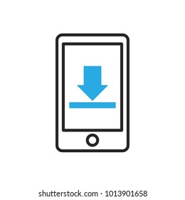 Smartphone icon. Mobile download. Vector illustration