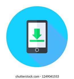 Smartphone icon. Mobile download. Vector illustration