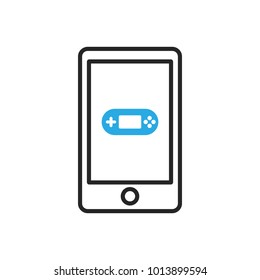Smartphone icon. Mobile gaming. Vector illustration