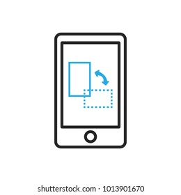 Smartphone icon. Mobile gyrosensor. Vector illustration