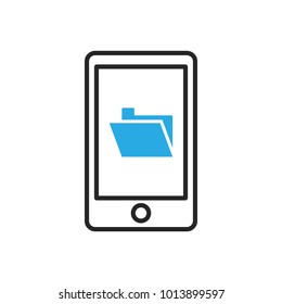 Smartphone icon. Mobile office. Vector illustration