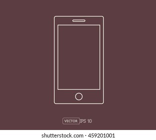 Smartphone icon. Mobile phone symbol for your web site design, logo, app, UI - vector illustration