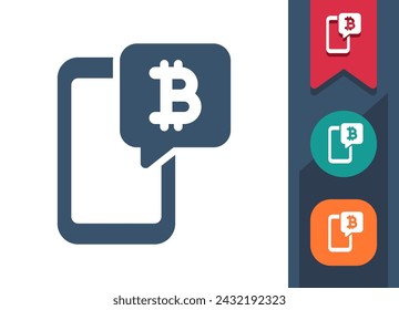 Smartphone Icon. Mobile Phone, Telephone, Mobile Banking, Money, Bitcoin, Cryptocurrency. Professional, pixel perfect vector icon.