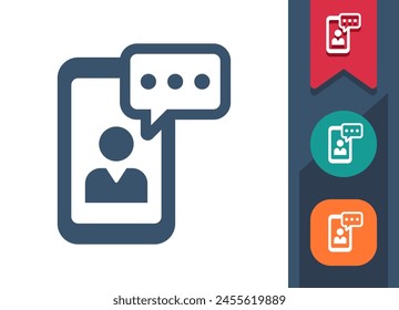 Smartphone Icon. Mobile Phone, Telephone, Phone Call, Video Call, Streaming. Professional, pixel perfect vector icon.