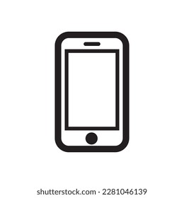 icono del smartphone, móvil, teléfono, icono, vector, ilustración, logotipo, celular, gadget, pantalla táctil, digital, plano, contorno