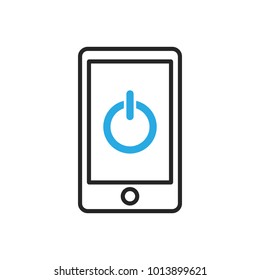 Smartphone icon. Mobile power off. Vector illustration