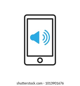 Smartphone Icon. Mobile Speakerphone. Vector Illustration