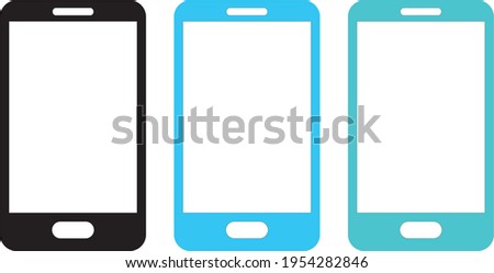 smartphone icon, mobilephone logo vector design set
