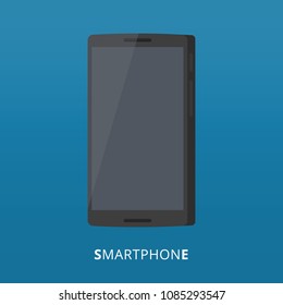 Smartphone icon in modern flat style. Symbol of telephone, vector illsutration. Touchscreen device icon