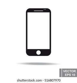 Smartphone Icon in a modern flat style. Silhouette. Modern technologies.