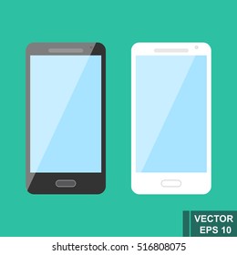 Smartphone Icon in a modern flat style. Silhouette. Modern technologies.