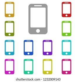 Smartphone icon in multi color. Simple glyph vector of Technology set for UI and UX, website or mobile application