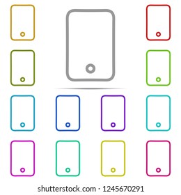 smartphone icon in multi color. Simple outline vector of web, minimalistic set for UI and UX, website or mobile application