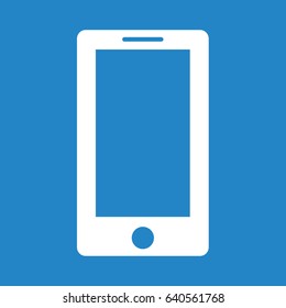 Smartphone icon on blue background