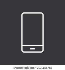 Smartphone icon on grey background