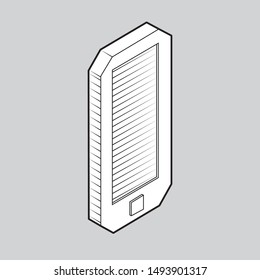 smartphone icon on isolated gray background. Vector image. esp 10