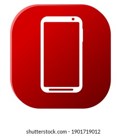 Icono de Smartphone en fondo rojo