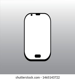 Smartphone icon on vector background gradient illustration.