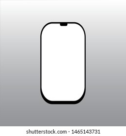 Smartphone icon on vector background gradient illustration.