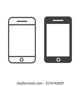 Smartphone icon on white background. Vector illustration.