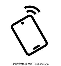 Smartphone icon on a white background. Vector isolated illustration.