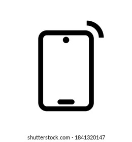 Icono de Smartphone en fondo blanco. Ilustración aislada del vector.