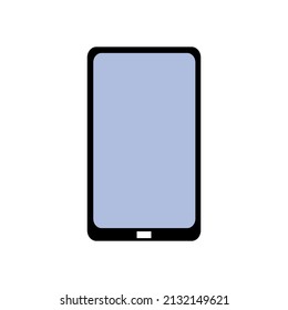 Smartphone icon on white background vector illustration. Flat Icon Mobile Phone, Handphone, Mobile phone with blank screen.