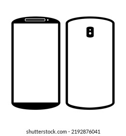 Icono de Smartphone sobre fondo blanco. Ilustración del vector
