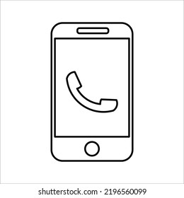 smartphone icon on white background