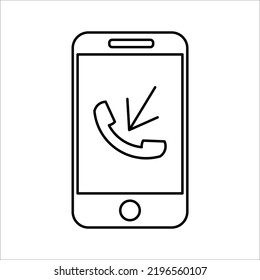 icono del smartphone en fondo blanco