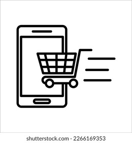 smartphone icon on white background