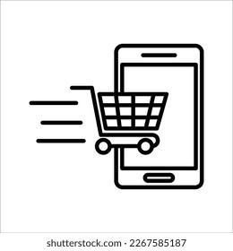 smartphone icon on white background