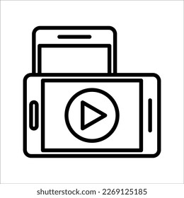 smartphone icon on white background