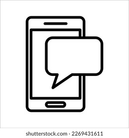 Smartphone-Symbol auf weißem Hintergrund