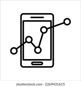 smartphone icon on white background