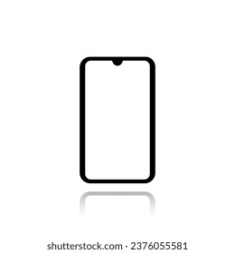 icono del smartphone con pantalla transparente. icono del smartphone. ilustración vectorial ESP 10