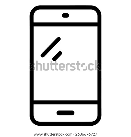 Smartphone icon on white background vector
Vector line icon office, work
