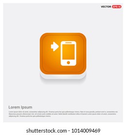 smartphone icon Orange Abstract Web Button