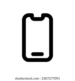 smartphone icon, outline style, editable vector