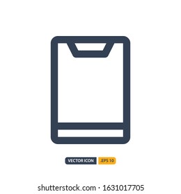 smartphone icon in Outline style isolated on white background. for your web site design, logo, app, UI. Vector graphics illustration and editable stroke. EPS 10.