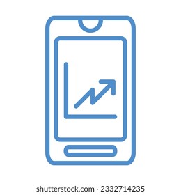smartphone icon. outline style isolated on white background