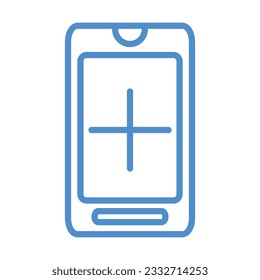 smartphone icon. outline style isolated on white background