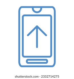 smartphone icon. outline style isolated on white background
