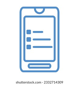 smartphone icon. outline style isolated on white background