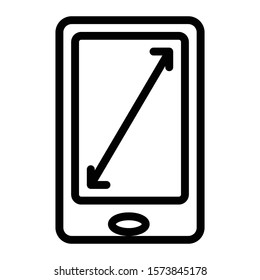 smartphone icon outline vector design